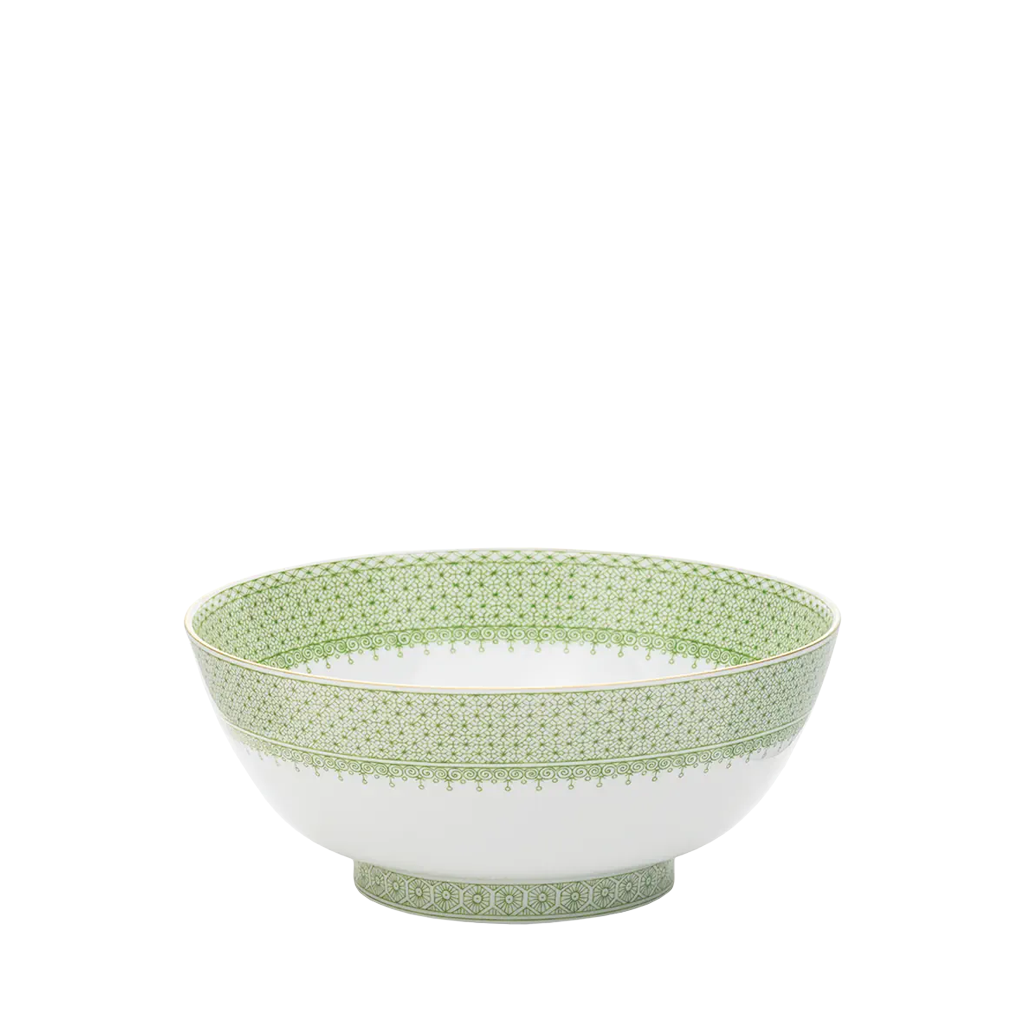 Green apple lace bowl