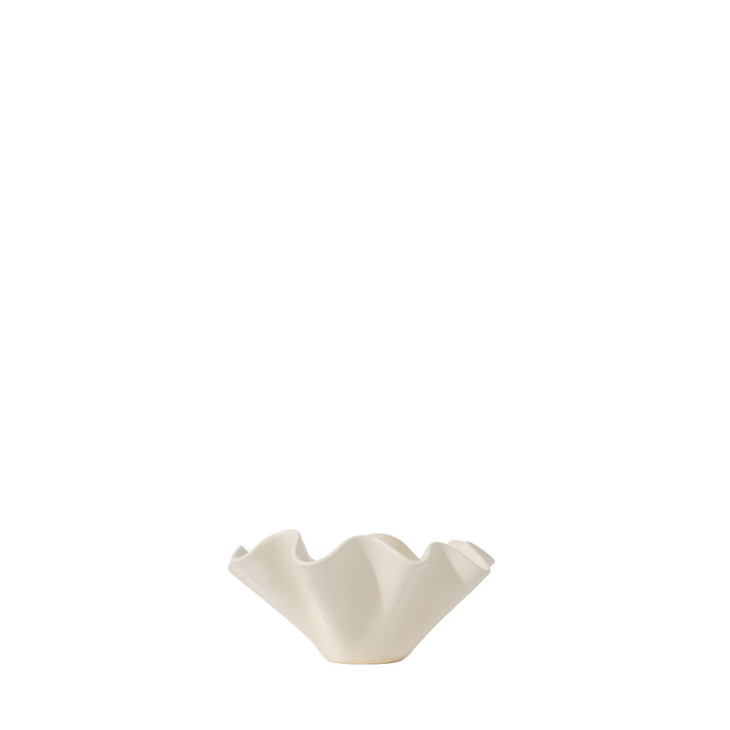 White ceramic bowl on a white background