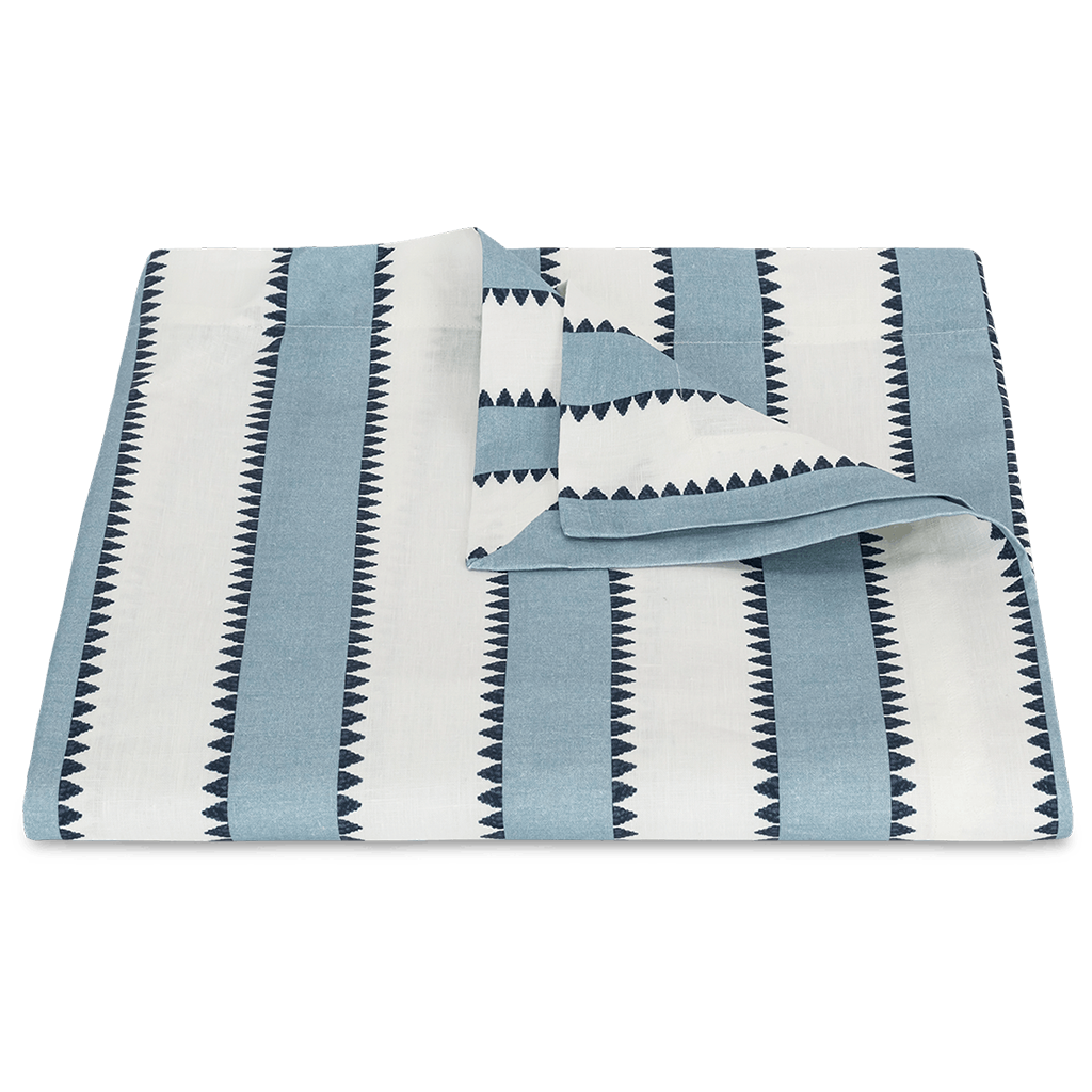 Apollo Blue Striped Tablecloth