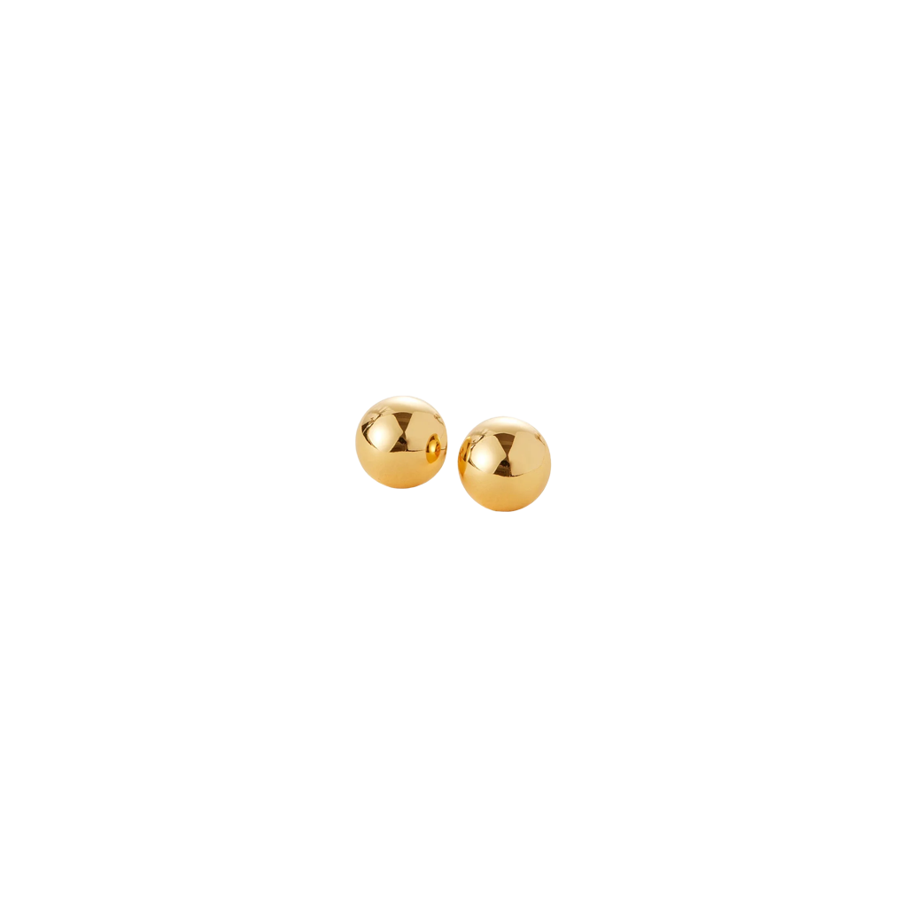 gold sphere earrings