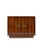 Rosewood polished chest with inset doors