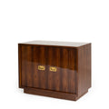 Rosewood polished chest with inset doors