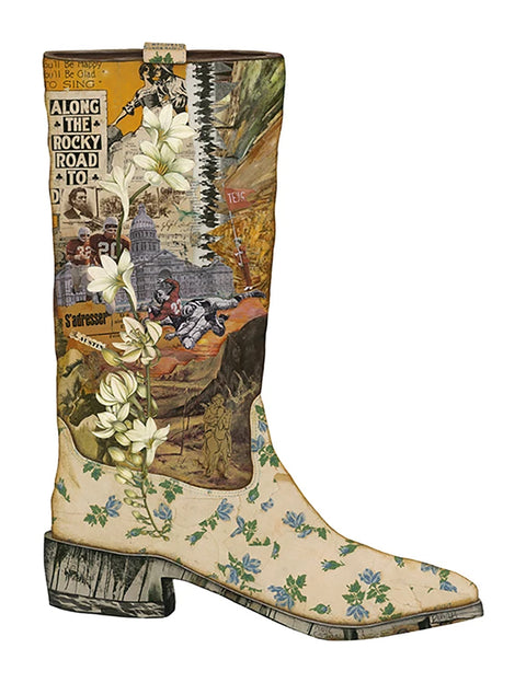 Brenda bogart art print boot collage