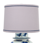 Blooms and Butterflies Lamp with Custom Lavender Shade