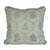 pillow with blue and green design
