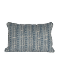 pillow with blue geometric design
