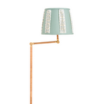 Brass and Rattan Floor Lamp with Custom Shade