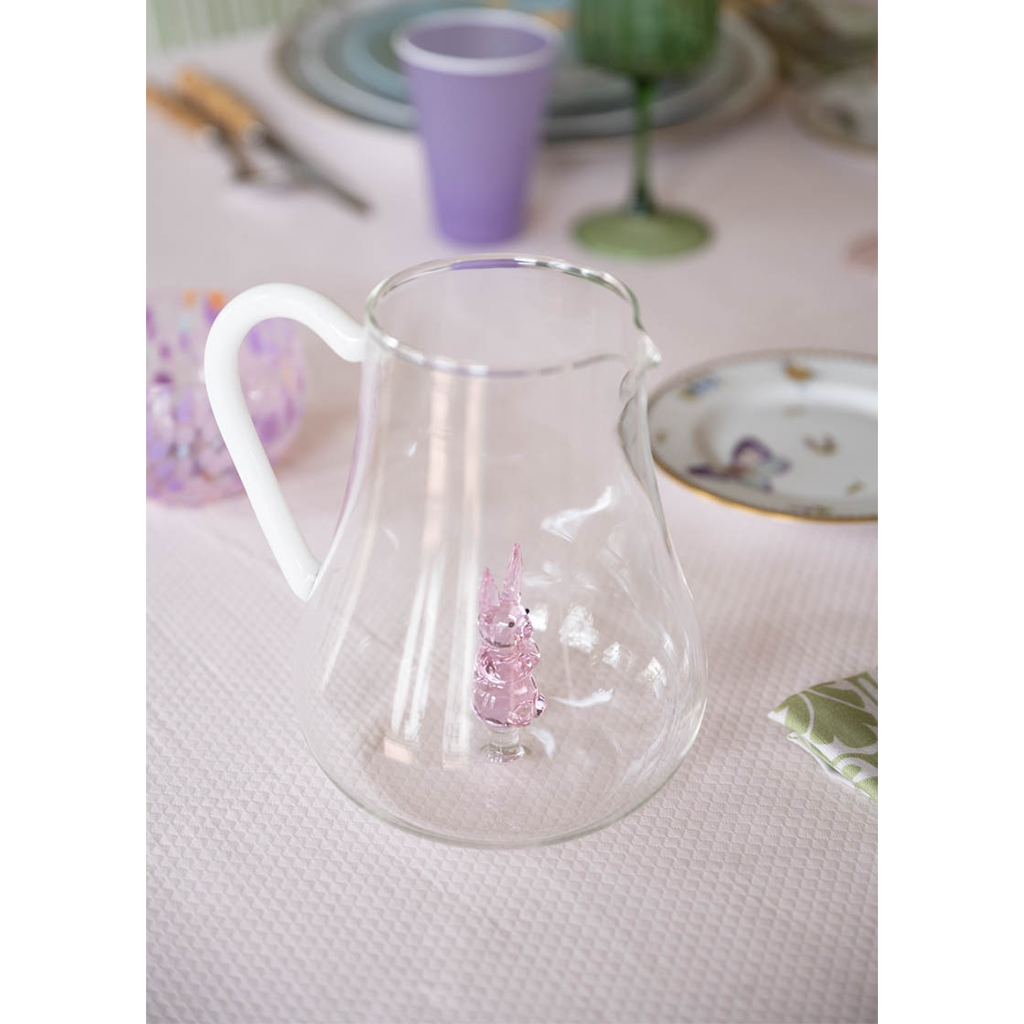 Bunny Glass Pitcher