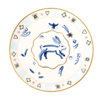 ceramic platter with easter bunny motif