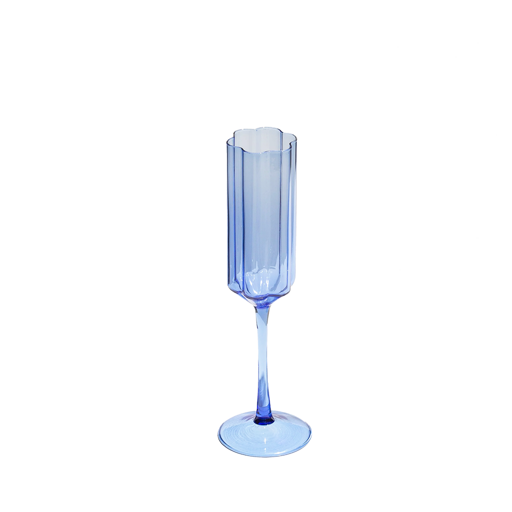 Blue Champagne Flute 