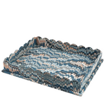 Marbled patterned tray on a white background