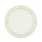 Dinner plate with blue yellow and gold border