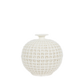 Small white ceramic vase