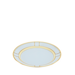 Ginori Dessert Plate, blue with yellow and gold accents