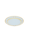 Ginori Dessert Plate, blue with yellow and gold accents