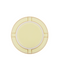 Ginori Dessert Plate, yellow with pink and gold accents