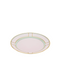 Ginori Dessert Plate, pink with green and gold accents