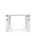 oak whitewash game table with drink shelves