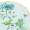 Dessert plate made with delicate accuracy from sophisticated porcelain decorated with gold: close up