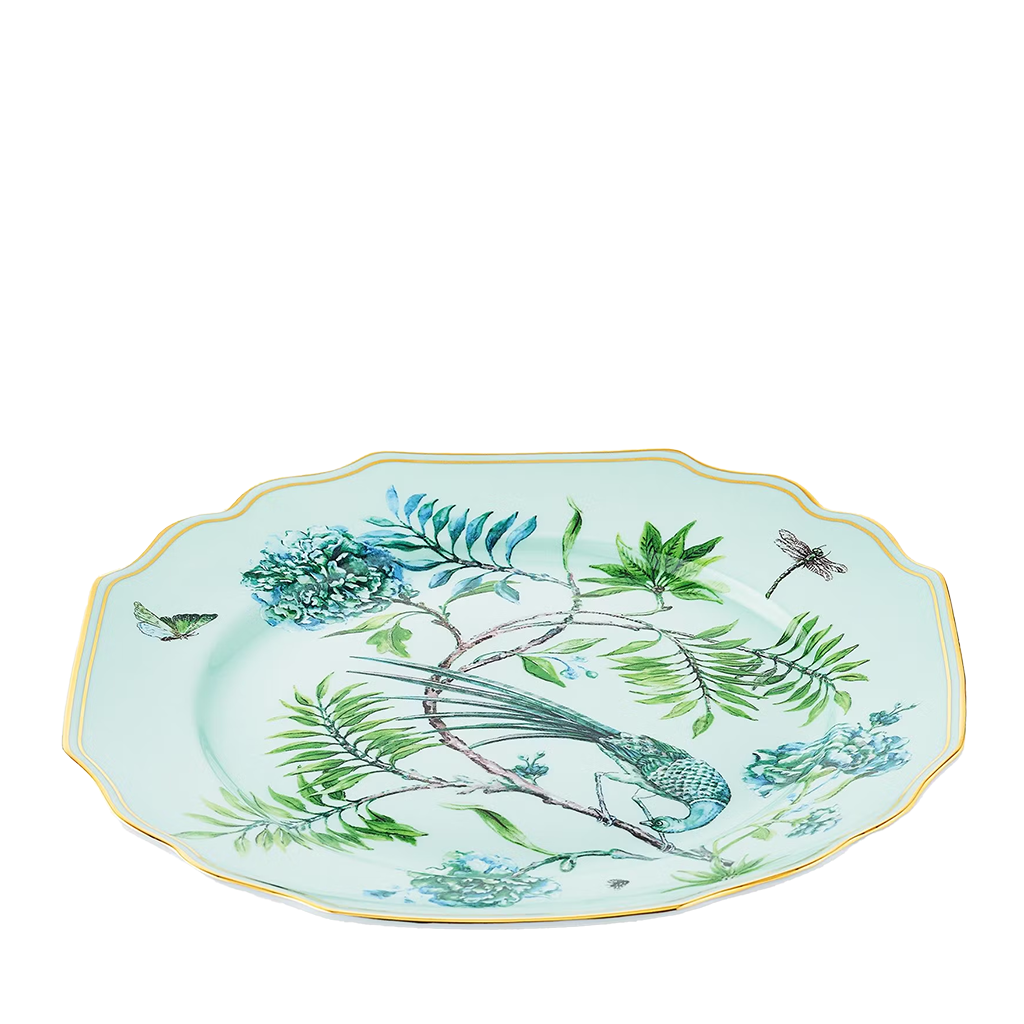 Secret Garden Dinner Plate: side view