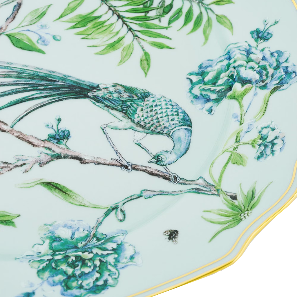 Secret Garden Dinner Plate: close up 