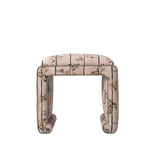 Decorative stool with floral pattern on a white background