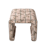 Stool with floral pattern on a white background