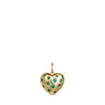 Puffy Heart Charm, Emerald