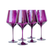 Estelle Colored Wine Glasses - Set of 6, Amethyst