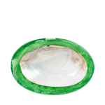 Emerald resin caviar dish with resin insert