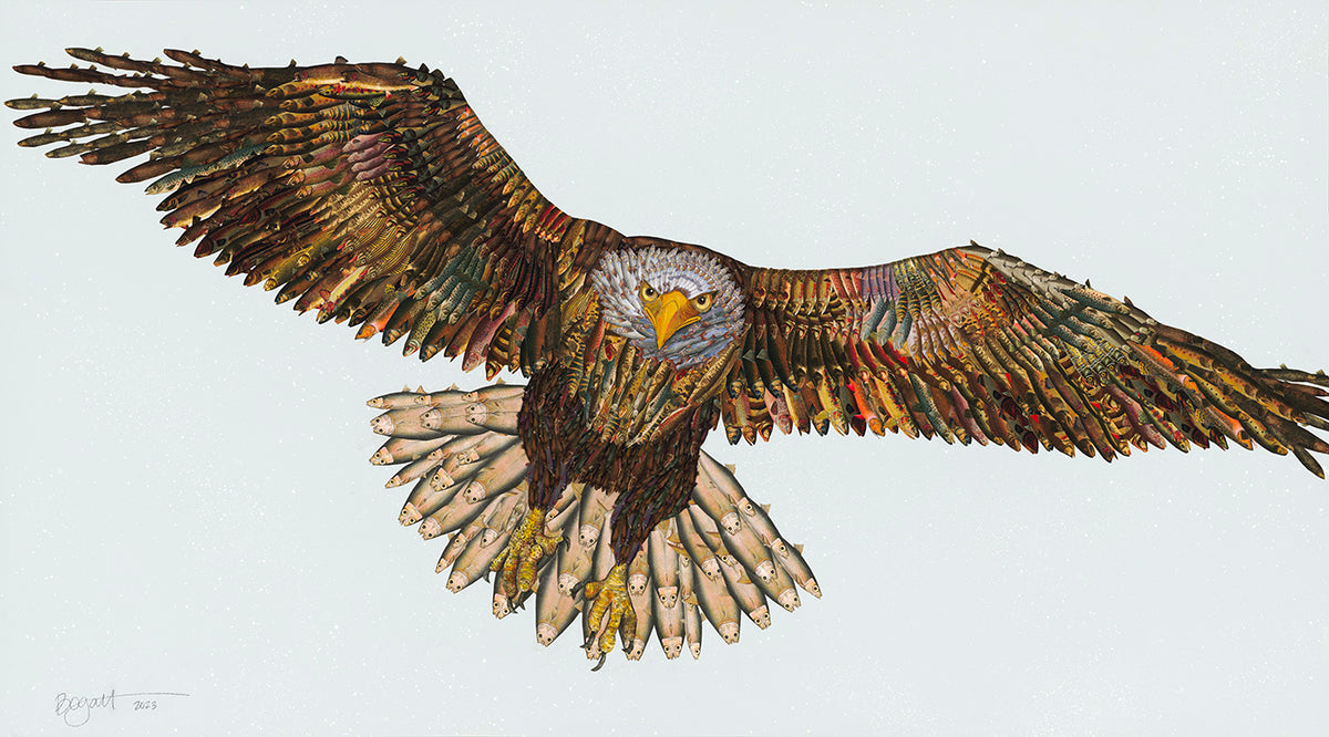 flying eagle print