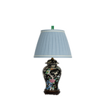 Famille Noire Lamp with Custom Blue Shade