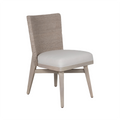 fran side chair with whitewash and rope frame, and white cushion