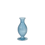 Blue fluted glass bud vase