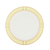 Dinner plate with yellow pink and gold border design