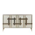 Glass and Brass Console Table