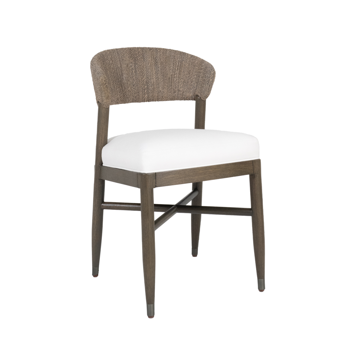 gordon chair, wood with white upholstery