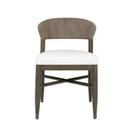 gordon chair, wood with white upholstery