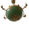green and brass light fixture