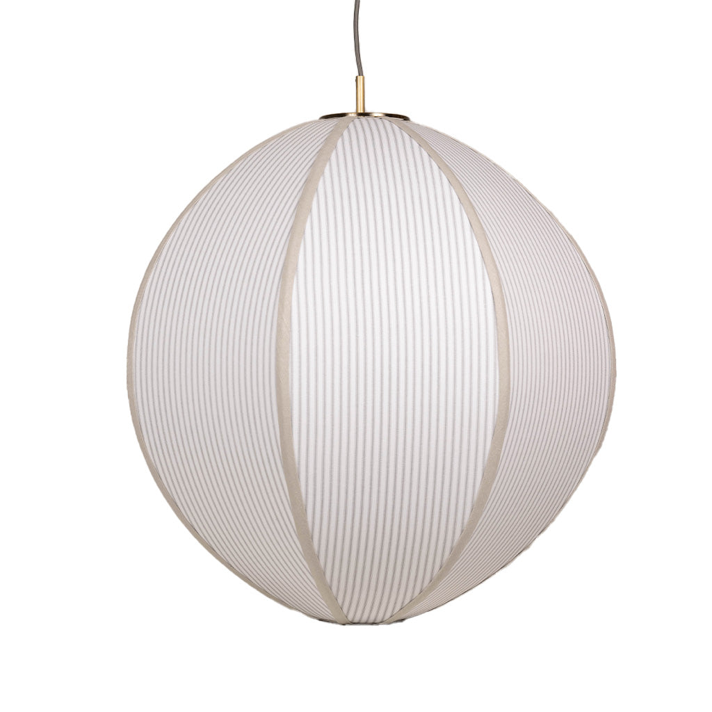 Chatham Orb Pendant-- oversized white and grey shade