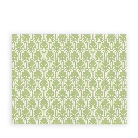 Placemat with green and white design