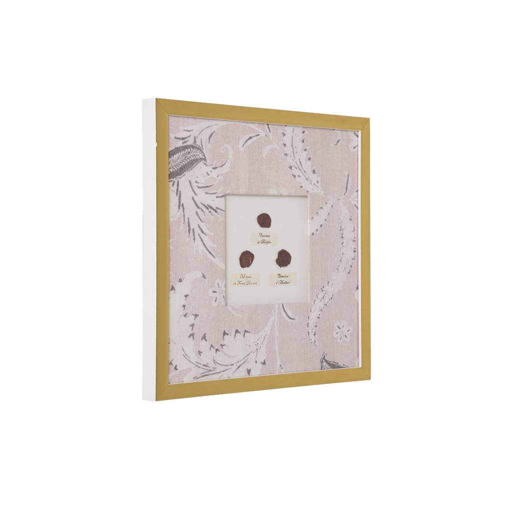 Decorative photo frame with floral design on a white background