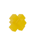 Jack shaped resin sculpture yellow