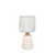 natural lamp with wood neck and blur stripe shade