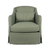 Swivel chair with blue and green striped upholstery
