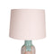 Pink and Turquoise Lamp with Custom Shade