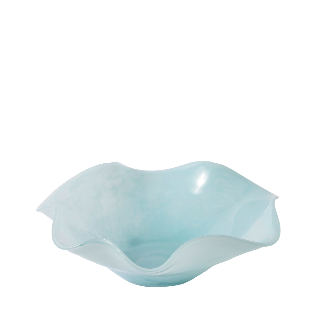 Blue glass bowl