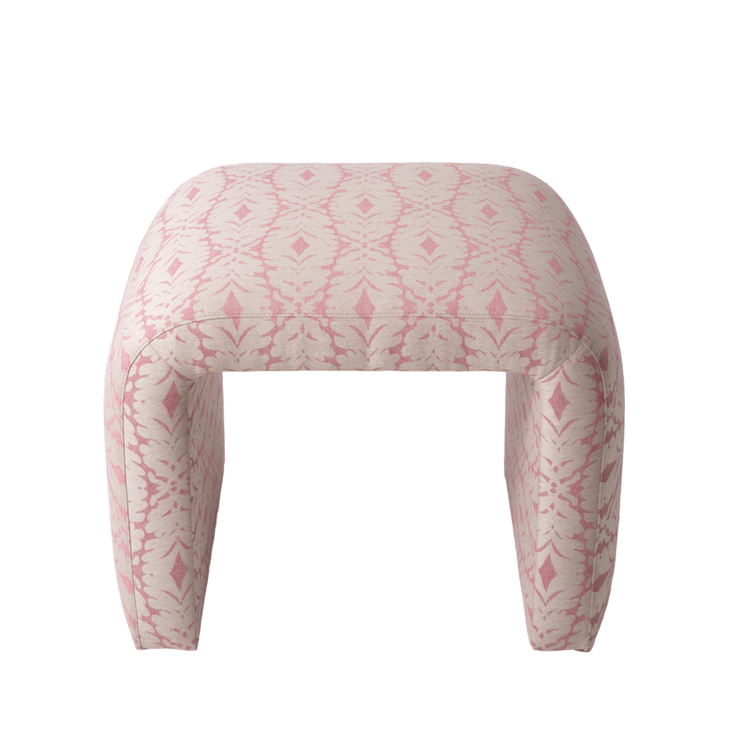 Pink patterned bench