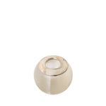 A small round glass container or match holder with a ribbed textured body and a circular opening at the top, shown on a plain white background.