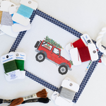 Needlepoint Canvas Jeep Ornament Kit